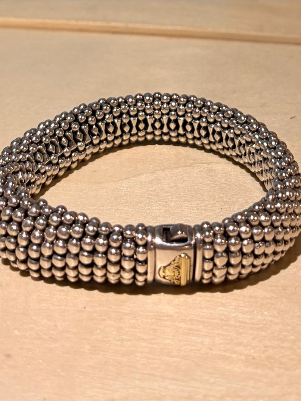 EUC Lagos 15mm Sterling Silver Caviar Bracelet - Picture 6 of 10